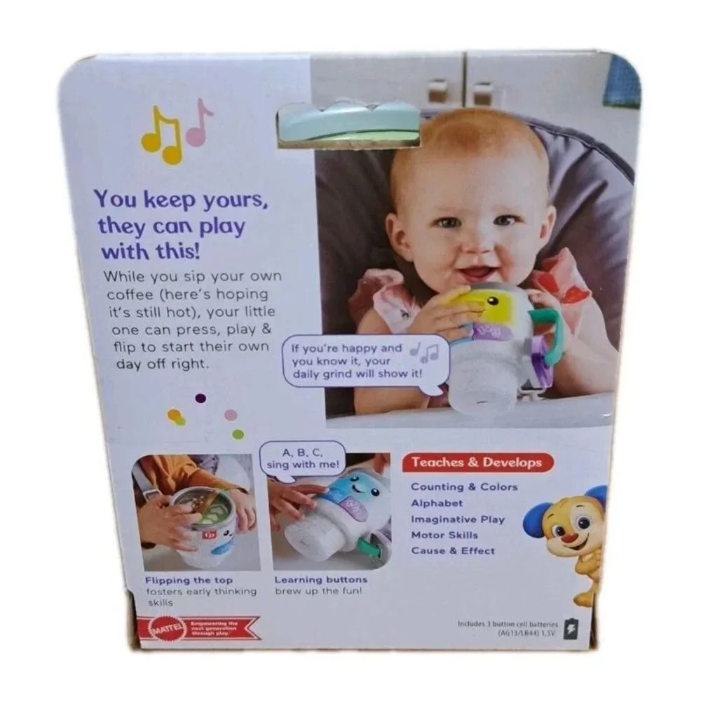 Laugh & Learn Wake Up & Learn Coffee Mug By Fisher Price New In Box
